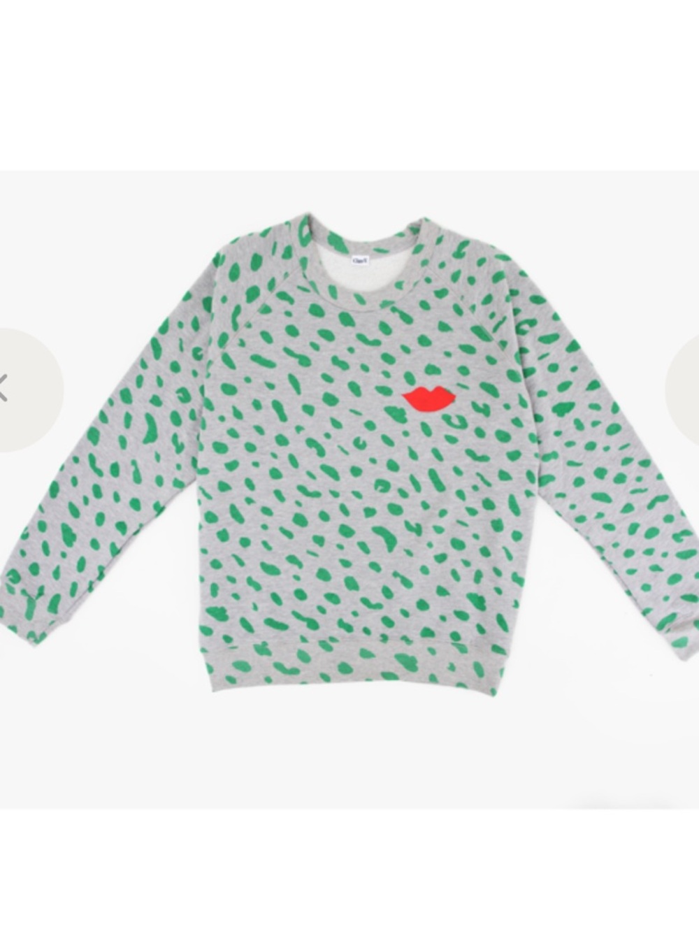 Clare V Jaguar mint spots sweatshirt